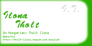 ilona tholt business card